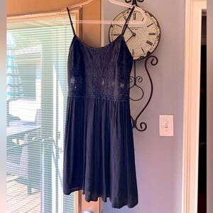 Pins and needles Anthropologie size small black goth lace mini ruffle dress